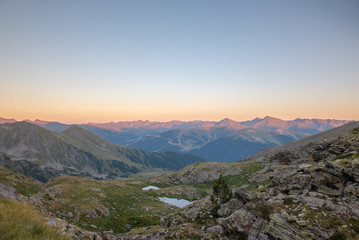 Estanys de Vall del Riu. Beautiful mountain landscape in Pyrenees, Andorra