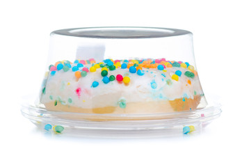 Donut sweet dessert on white background isolation