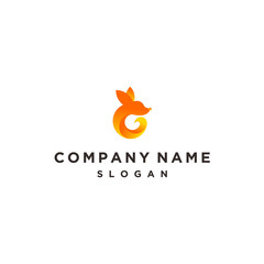 abstract fox logo. icon g