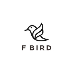 abstract g logo. bird icon