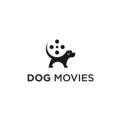 Obraz premium abstract dog logo. movie icon