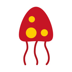 bacteria shape icon, flat style