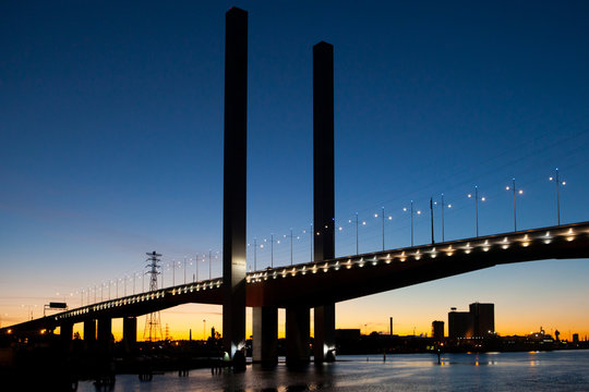 Bolte Bridge at Dusk in Melbourne Australia