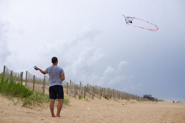 Flying a Kite at the Beach