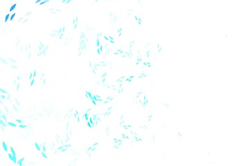 Light Green vector doodle pattern with leaves.