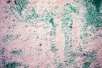 Pink-green plastered wall. Background for design.