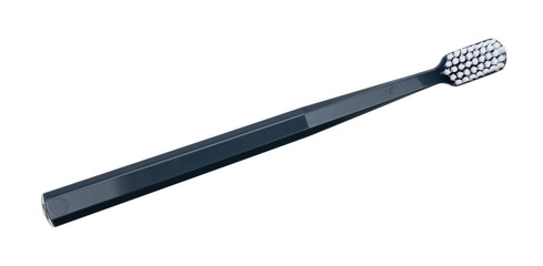 New black toothbrush isolated on a white background