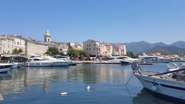 Village of Saint Florent in Corsica, France
