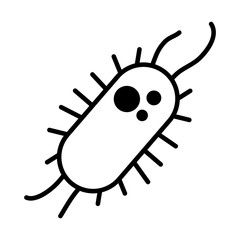 cancer cell shape icon, line style