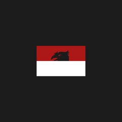 Indonesian flag with a red Garuda head