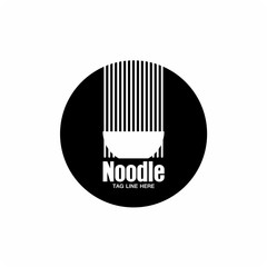 Ramen Logo Design Illustration . Ramen menu logo template with bowl 