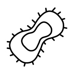 rabies virus icon, flat style