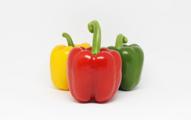 red yellow and green peppers
