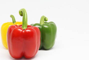 red yellow and green peppers
