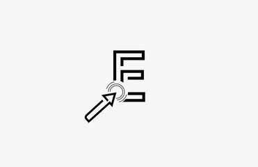 Click Cursor Letter E Logotype