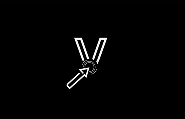 Click Cursor Letter V Logotype
