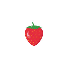 Vector strawberry on white background.