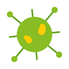 rotavirus bacteria icon, flat style