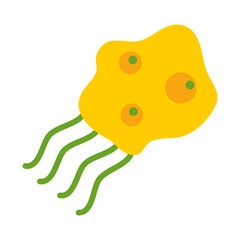 helicobacter shape icon, flat style