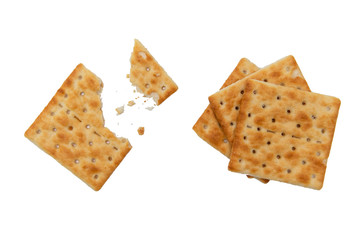 Cracker on a white background.