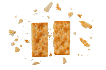 Cracker on a white background.