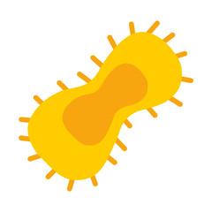 rabies virus icon, flat style