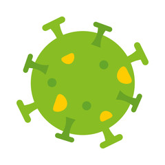 rotavirus bacteria icon, flat style