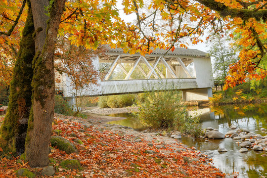 Larwood covered bridge near Sio, Oregon