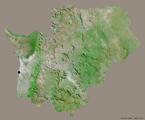 Cuanza Sul, province of Angola, on solid. Satellite
