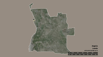 Location of Luanda, province of Angola,. Satellite