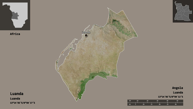 Luanda, province of Angola,. Previews. Satellite
