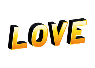love lettering design, typography retro and comic theme Vector illustration