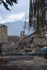 Earthquake in Amatrice in the center of Italy