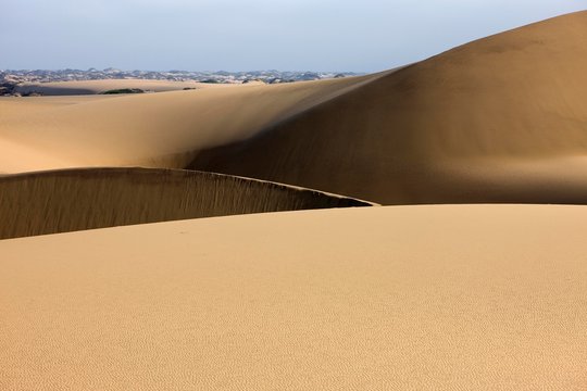 Sand Dunes near Walvis Bay, Desert in Namibia