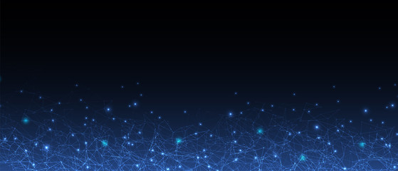 Quantum processing. Deep learning artificial intelligence. Future new technology  for business or science presentation