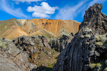 Landmannalaugar in Iceland. Amazing and Beautiful views and landscapes of Iceland. 