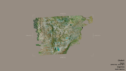 Chubut - Argentina. Bounding box. Satellite