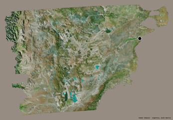 Chubut, province of Argentina, on solid. Satellite