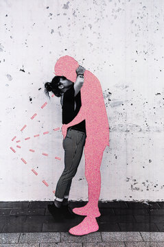 Absent boyfriend collage