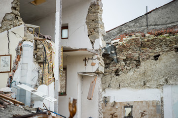 Earthquake in Amatrice in the center of Italy