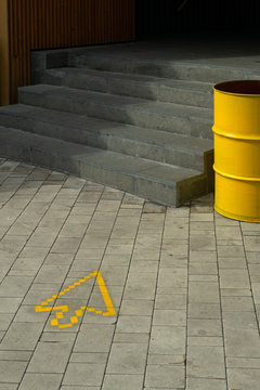 cursor"" painted on the road