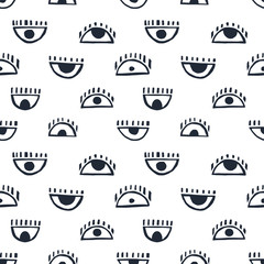 Seamless pattern of eyes. Image for a poster or cover. Repeating texture. Figure for textiles.