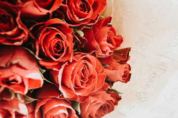 Beautiful bouquet of red roses