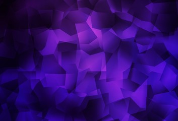 Dark Purple vector shining triangular backdrop.