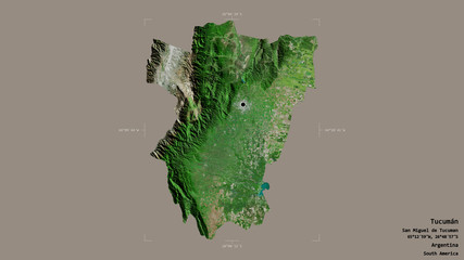 Tucumán - Argentina. Bounding box. Satellite
