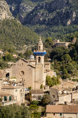 Fototapeta na wymiar Parroquia de sant Bartomeu, iniciada en 1235, gotica, Valldemossa, Mallorca, Balearic islands, spain