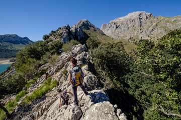 Fototapeta na wymiar cresta del Puig de Ses Vinyes, Escorca, Mallorca, balearic islands, Spain