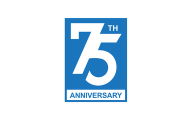 75 years anniversary logo vector design template