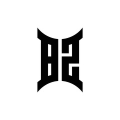 BZ monogram logo with curved side