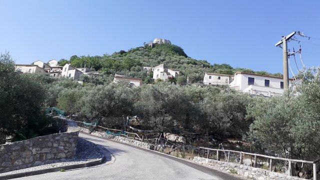 Giffoni Valle Piana,Sud Italia,paesaggio urbano,Agosto 2020.